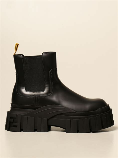 fendi mens fur boots|Fendi leather ankle boots men.